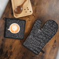 thumbnail image 5 of Math Equations Calculus Black Pattern Kitchen Oven Mitt and Pot Holder Sets 2 Pcs for Baking, Cooking and Grilling, Heat Resistant Up To 392 °F, 5 of 7