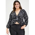 thumbnail image 1 of Blusa escote con nudo Roman Fashion Tallas Extras 1848 Negro 40, 1 of 7