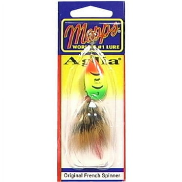Mepps Dressed Aglia Inline Spinner, 1/4 oz, Hot Firetiger and Brown