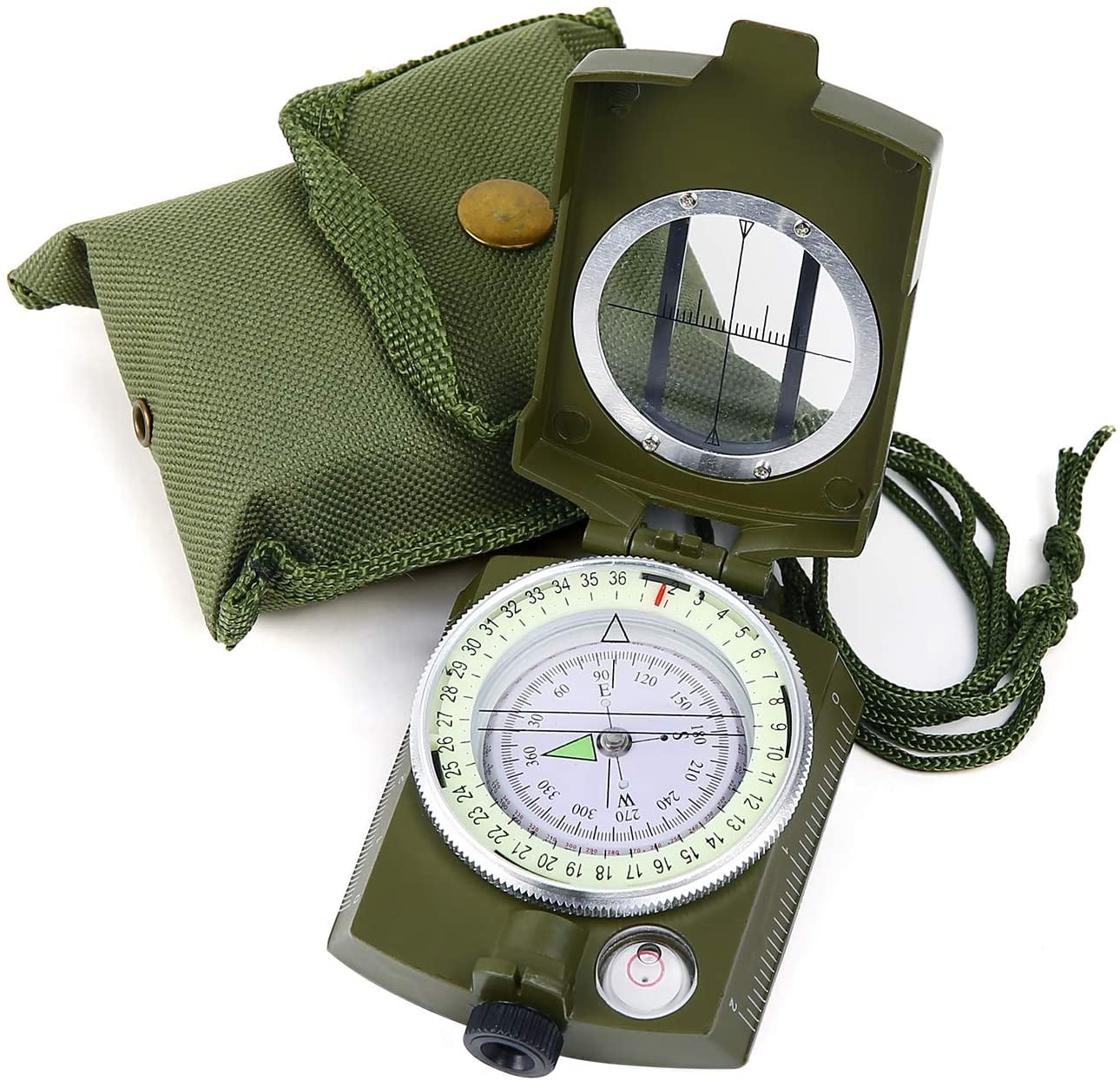 Compass Lensatic Military Lens OutdoorSurvival Army Mini Camping Hiking Pocket 