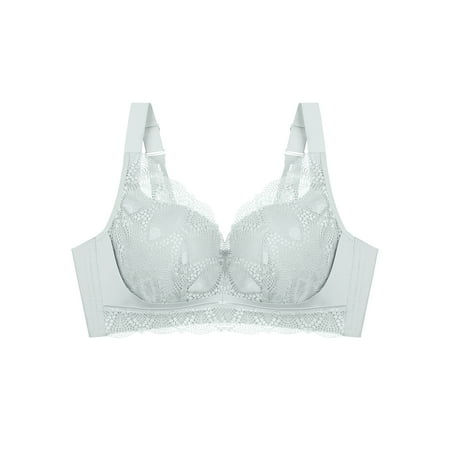 Unique Bargains Women s Plus Size Push Up Lingerie Embroidery Lace Bralette