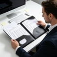 thumbnail image 6 of Two Pocket Folders Plastic Document Organizer Folder with Flap Double Pocket Presentation Folders Black, 6 of 6