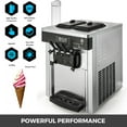 thumbnail image 4 of VEVOR Commercial Ice Cream Machine 20-28L/H Soft Serve with LED Display Auto Clean 3 Flavors 2200W,Silver, 4 of 10