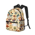 thumbnail image 2 of Fotbe 70s Hippie Style Lightweight Casual Laptop Backpack for Men and Women, Daily use Waterproof backpack, Backpack for College, 2 of 7