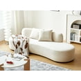 thumbnail image 3 of US Pride Furniture 90.2 inch Elegant Half Moon Design Curved Luxury 4-Seat Sofa with High-Density Foam Filled Ivory, 3 of 9