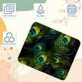 thumbnail image 3 of Peacock Feathers Square Gaming Mousepad Desk Mat Non-Slip Rubber Bottom Printed 8.3x9.8 Inch Suitable for Office and Gaming, 3 of 6