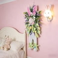 thumbnail image 6 of HJuyYuah Easter Bunny Wreath 24 Inch - Artificial Plant Themed Door Hanger for Front Door Outdoor Wall Decor and Scene Props, 6 of 7