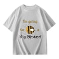 thumbnail image 7 of JCCXIN Children Boys Girls Tshirts Letter Big Sister Printed Short Sleeve Casual Comfort Summer Breathable Crew Neck Sweet Home Tees,Grey,3-4 Years, 7 of 7