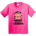 thumbnail image 3 of Inktastic Monkey I Love Hanging out with My Grandpa Youth T-Shirt, 3 of 5