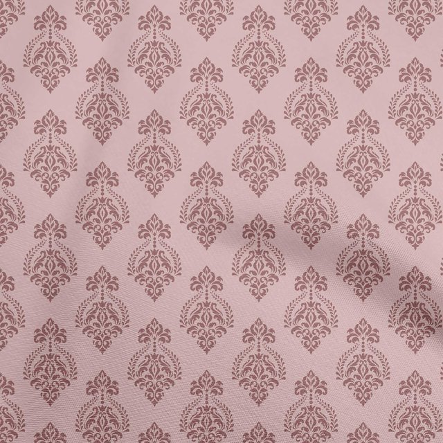 oneOone Polyester Spandex Dusty Pink Fabric Mandala Craft Projects Decor Fabric Printed By The Yard 56 Inch Wide