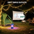 thumbnail image 2 of DEWENWILS 20 ft Outdoor Extension Cord with Multiple 3 Outlets 3 Prong 16 AWG SJTW for Outside Green Color, 2 of 7