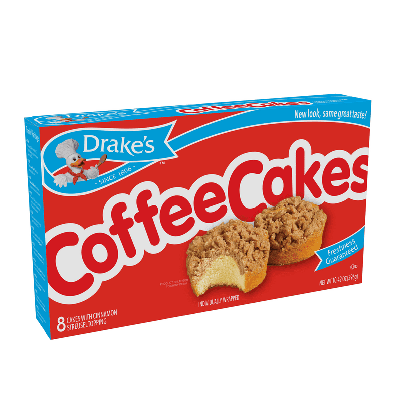 Cakes, Drake's Family Pack Coffee Cakes with cinnamon streusel topping
