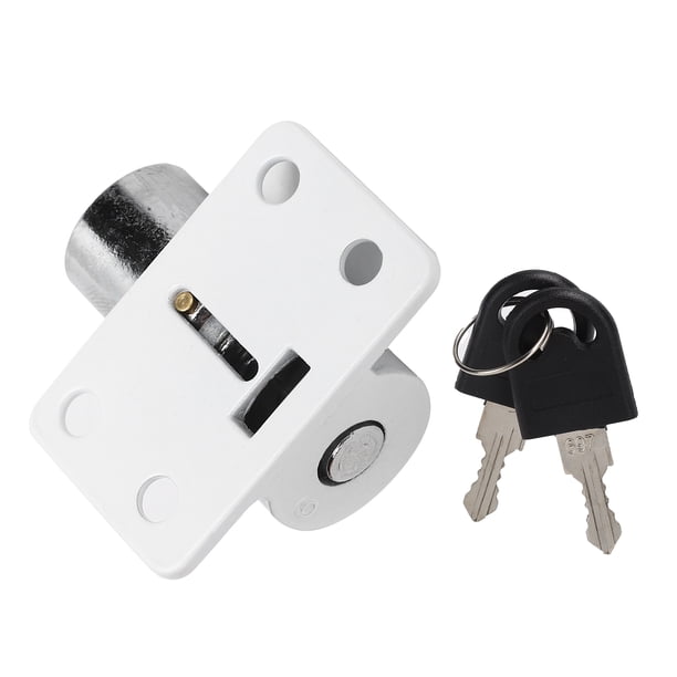 Cerradura de Seguridad de 3 Anillos de aleación de Zinc Hebilla Blanca Antirrobo con Llave con Tornillo para Ventana Y Puerta Corredizas Anggrek Otros