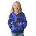 thumbnail image 4 of Chaqlin Galaxy Lightning Dragon Fluffy Zip Up Sweatshirt for Girls and Teens - kids Fuzzy Hoodie Trendy Fall Hooded Jacket for School and Casual, 4 of 7