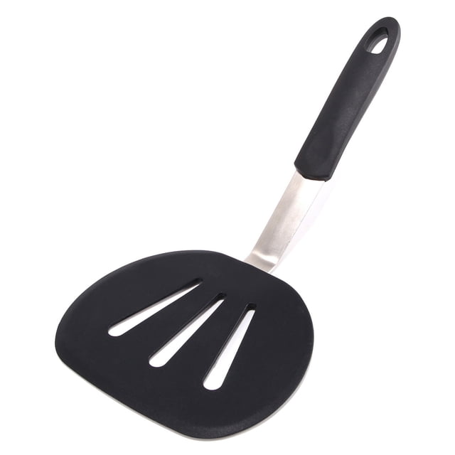 Raspador flexible resistente al calor hasta 315 °C fabricado en silicona y acero inoxidable, el mejor raspador de silicona, ideal para tortillas, hamburguesas, etc. redondo