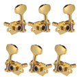 thumbnail image 2 of Tachiuwa 6pcs 3 Left 3 Right Guitars Replacement String Tuning Keys Pegs Heads Golden For, 2 of 7