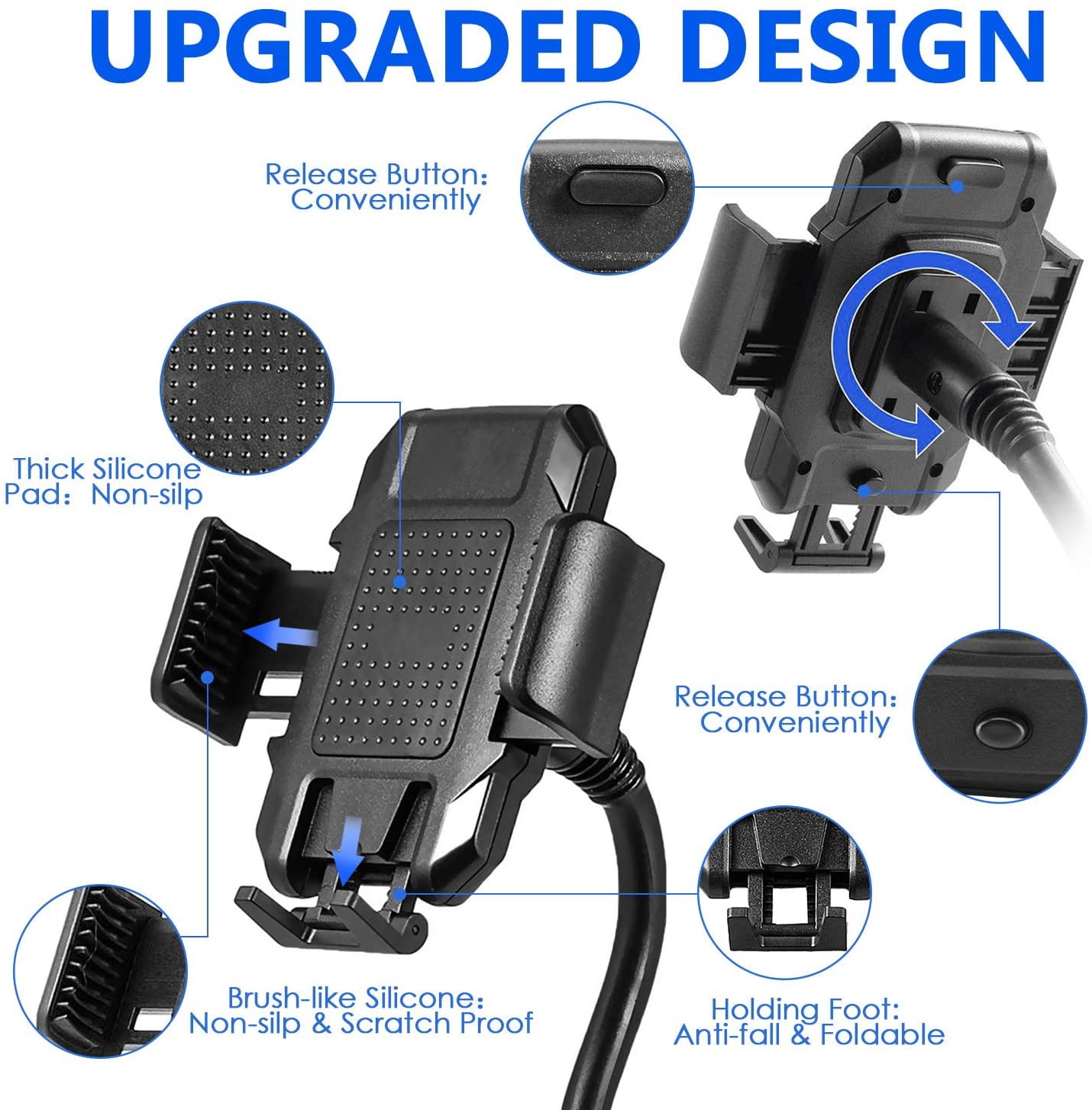 Phone Mount for Car, Car Phone Holder Mount Universal 360 Adjustable Cell phone Holder , Car Cup Holder for All Smartphones