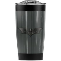 Batman Dark Knight/Carbon Fiber Shield Stainless Steel Tumbler 20 oz Coffee Travel Mug/Cup, Vacuum Insulated & Double Wall with Leakproof Sliding Lid | Great for Hot Drinks and Cold Beverages