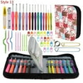 thumbnail image 1 of 36 Styles Crochet Hooks Set Knitting With Yarn Weave Knitting Needles Hook Kit Sewing Tools Gauge Scissors Knit with Storage Bag, 1 of 6