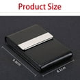 thumbnail image 4 of BE-TOOL Business Card Holder PU Leather Metal Slim Pocket Card Holders for Men or Women, Purse Name Card ID Card Carrier Portable Rose red, 4 of 5