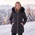 thumbnail image 4 of Women's Winter Down Coats Waterproof Thicken Hooded Insulated Quilted Puffer Jacket, Black L, 4 of 8