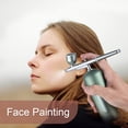 thumbnail image 2 of Aérographe Portable avec Compresseur Brosse à Air Sans Fil Double Action 2 Niveaux de Pression Réglable Batterie Intégrée pour Peinture Modèle Coloriage Art des Ongles Maquillage Décoration de Gâteau, 2 of 8