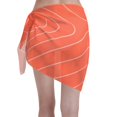 thumbnail image 2 of KLL Salmon Fish Meat Print Women's Sarong Coverups Short Bathing Suit Wrap Skirt Beach Wrap Swimsuit Cover Ups, 2 of 6