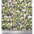 thumbnail image 1 of Soimoi Velvet Fabric Leaves & Floral Block Decor Fabric Printed Yard 58 Inch Wide, 1 of 3