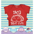 thumbnail image 2 of Shop4Ever Taco Bout Cute Baby's Bodysuit Infant Cotton Romper 24 Months Red, 2 of 5