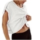 thumbnail image 2 of Fiudx Ofertas Flash Del Día Camiseta Deportiva de Manga Corta Sin Espalda para Mujer, con Espalda Abierta, para Correr, Gimnasio, Yoga, 2 of 7