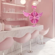 WinSpin 24 Dual Use Prize Wheel Tabletop or Floor Stand Fortune Spinning Pink