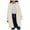 Beige#01, variant on Wowcloth Womens Casual Pea Coat Long Sleeve Mid-Long Overcoats Womens Trendy Hooded Outwear Open Front Wool Coat With Pockets