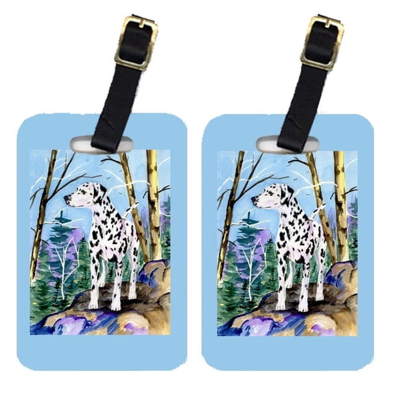 Pair of 2 Dalmatian Luggage Tags