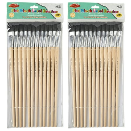 UPC: 0194629081813 | Charles Leonard Charles Leonard Brushes Easel Flat 0.75 in. Bristle – 12 Count – Pack of 2