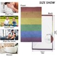 thumbnail image 3 of SKYSONIC LGBT Flag Patterned Hand Towels 2 PCS, Cotton Bath Towel for Drying Face Hands Body ,Absorbent Lightweight Towels for Bathroom Ktichen Travel Gym, 16"x28", 3 of 7