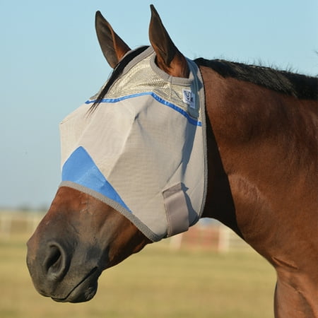 Cashel Crusader Standard Fly Mask with Blue Trim, Benefit Wounded Warriors - Size: Warmblood