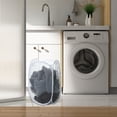 thumbnail image 2 of Unique Bargains 1 Pc 40L Folding Laundry Basket Durable Folding Laundry Hamper for Bathroom 18.90"x11.81" White, 2 of 6