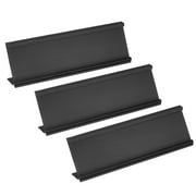 2x7inch Aluminum Name Plate Holder, 3 Pcs L Type for Desk Sign Holder Black