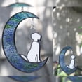 thumbnail image 4 of Cat Decor Stained Glass Moon Suncatchers Window Hanging, Art Earth Element C4O6, 4 of 6