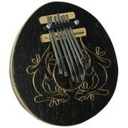 Kalimba Thumb Piano - 7 keys - Tunable - Coconut Shell - Ebonized Lizard by World Percussion USA (R)
