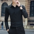 thumbnail image 4 of Camisa blanca de manga larga para hombre, ropa de trabajo profesional informal de negocios, suaviza tu silueta, camisa de traje con cuello cuadrado sin arrugas, 4 of 4