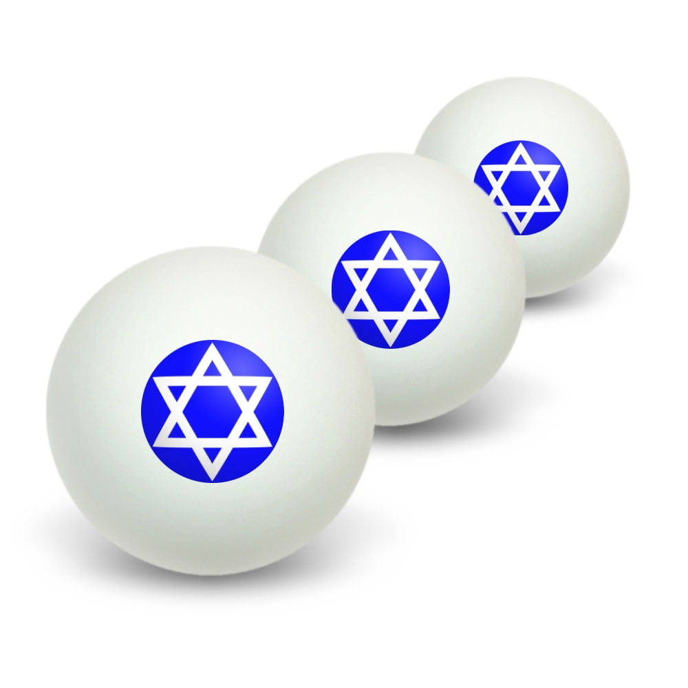 Star of David Shield Jewish Novelty Table Tennis Ping Pong Ball 3