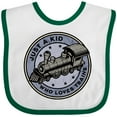 thumbnail image 3 of Inktastic Steam Train Kid Who Loves Trains Boys Baby Bib, 3 of 4