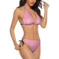 thumbnail image 2 of NICKSUN Women's Bikini Sets, Cute Print Two Piece Bathing Suits Sexy Halter Padded Bikini Swimsuits, 2 of 6
