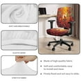 thumbnail image 7 of SCRAWLGOD Set of 2 Non-Slip Office Chair Slipcover Comfortable Breathable Computer Chair Slipcover Removable Dustproof High Back Chair Covers, Cardinal Cross Maple Leaf Yellow Red, 7 of 7