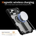 thumbnail image 2 of ELEHOLD Case for iPhone 17 Pro, Shockproof Magnetic Phone Case with Stand, Wireless Charging Compatible,Silver, 2 of 7
