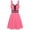 Pink, variant on HONHUZH Women Summer Dresses 2022, Plus Size Cool Solid Bandage Irregular Hem Camisole Mini Dress