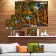 thumbnail image 3 of Road through Lit up Fall Forest - Large Landscape Canvas Art, 3 of 4