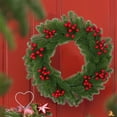 thumbnail image 6 of Gumesh Christmas Wreath with Realistic Greenery, 20 Inch Luxury Artificial Pine Door Decor for Indoor and Outdoor Use, All-Weather Holiday Welcome Wreath for Front Door, 6 of 6