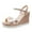 Pink, variant on Women'S Wedge Sandals Platform, Ankle Strap Wedge Sandals Open Toe Casual Summer Straw Woven Classic Wedge Sandals High Heel Thick Bottom Breathable Comfortable Buckle Solid Color Shoes